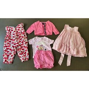 Baby Girl Clothes BUNDLE size 6-9m DRESS romper cardigan TOMMY HILFIGER Edgehill